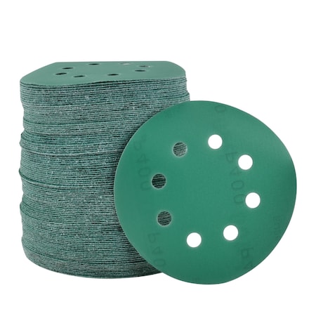 Legit Grit 5 inch Sand paper Disc, 8-Hole, 400 Grit, 100PK LG5-8400-100